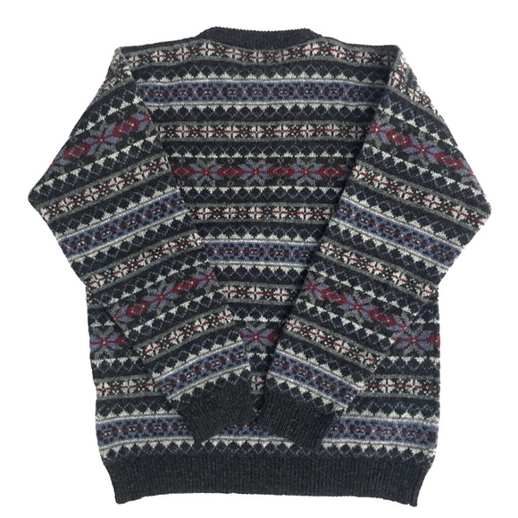 Vintage Woolrich Mens 100% Wool Pullover Sweater Size M Charcoal Heather 9231 - Picture 2 of 8